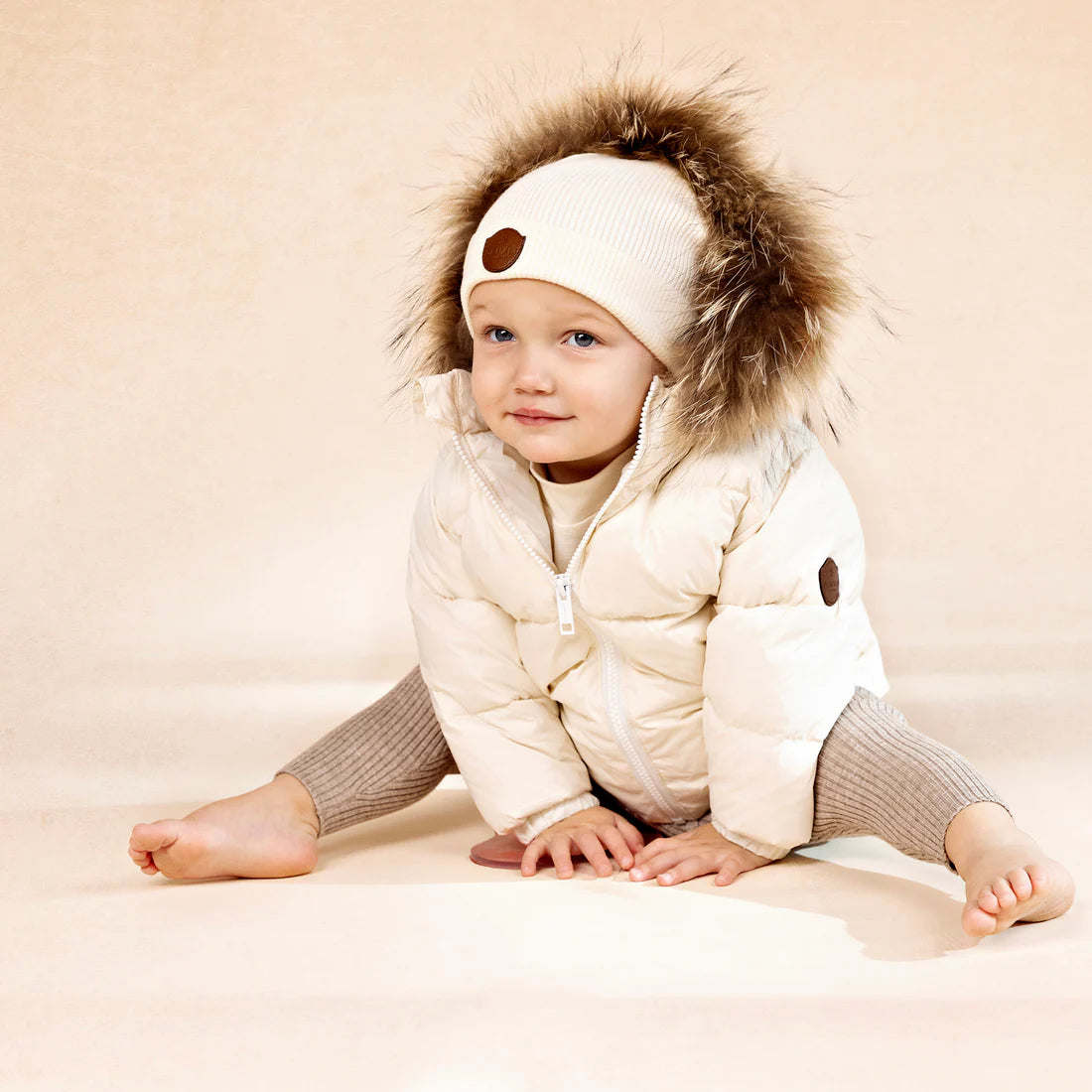 Knit Beanies - Cream