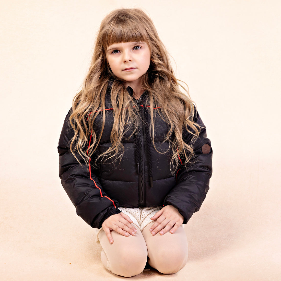 Piper Bomber Coat - Black & Red