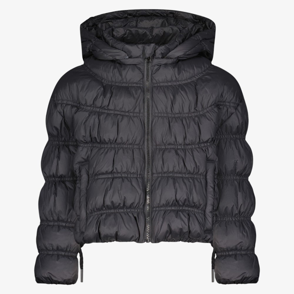 Gathered Coat - Black