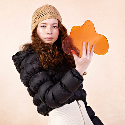 Gathered Coat - Black