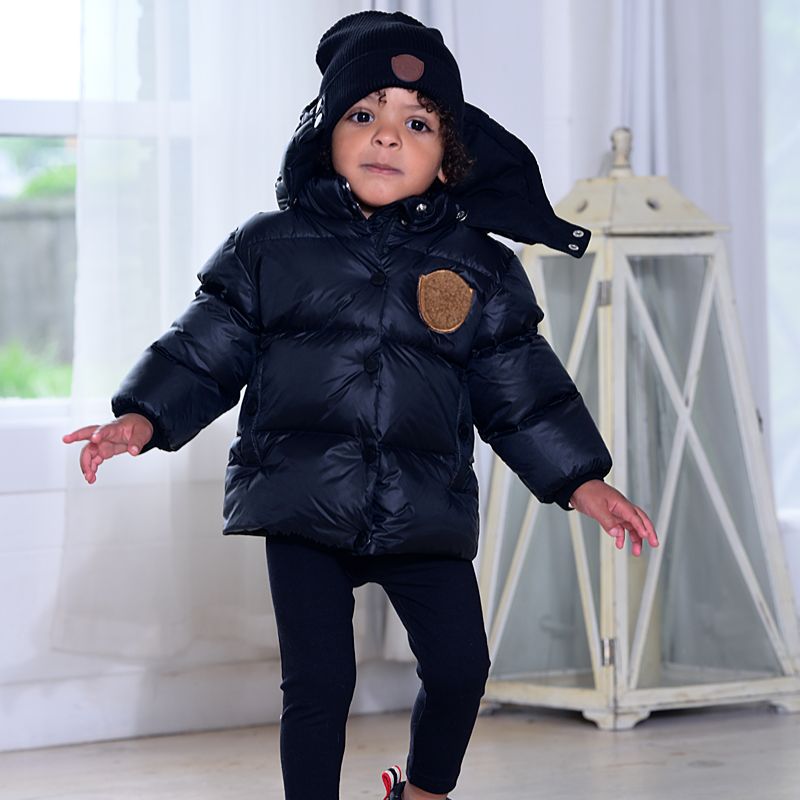 Furry Patch Jacket - BLACK &amp; TAN