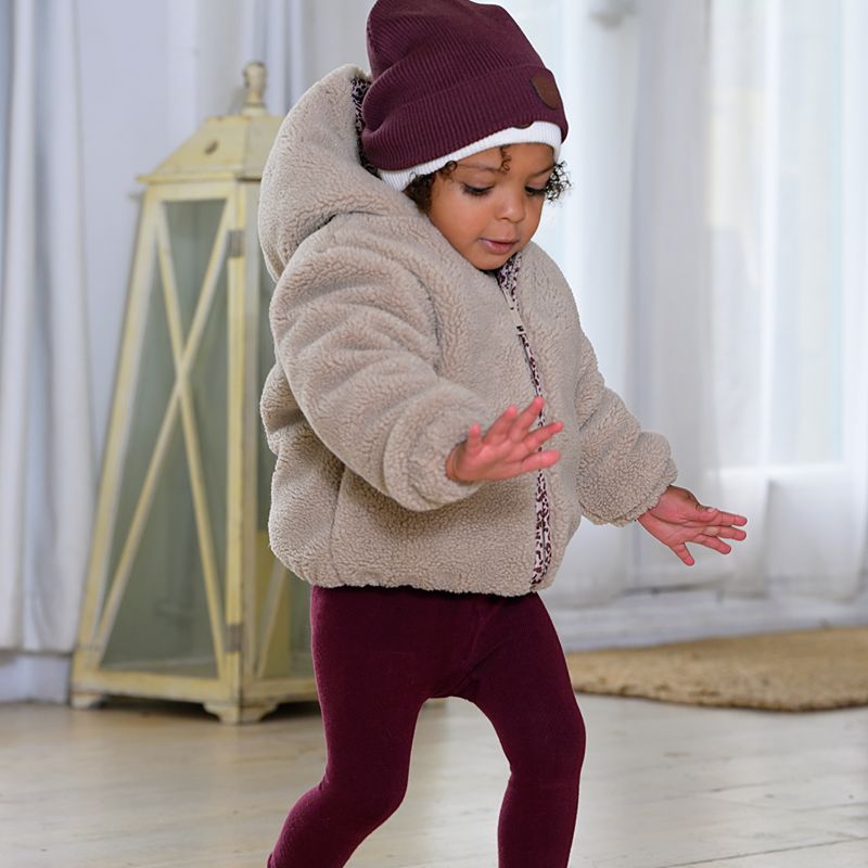 Teddy Bomber - BEIGE &amp; LEOPARD