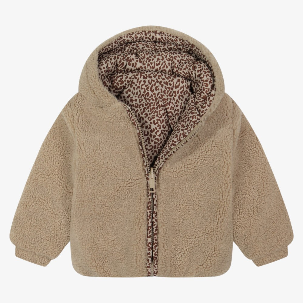 Teddy Bomber - BEIGE &amp; LEOPARD