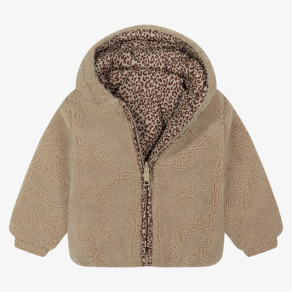 Teddy Bomber - BEIGE &amp; LEOPARD