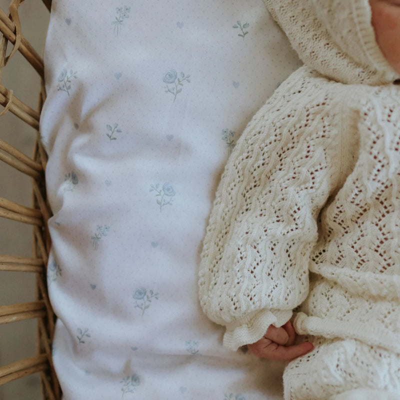 Crib Sheet - Floral Blue