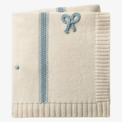 Mini Bow Blanket - Blue