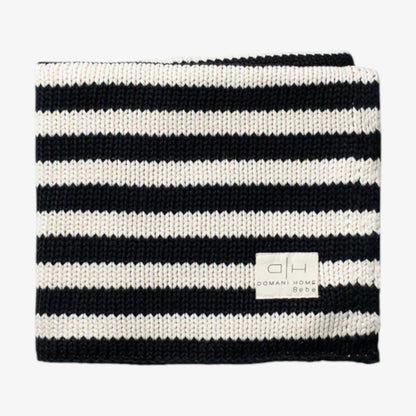 Iconic Stripe Blanket - Black