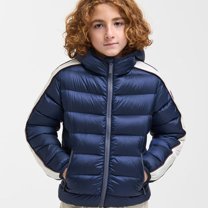 Quilt Hood Jacket - Navy