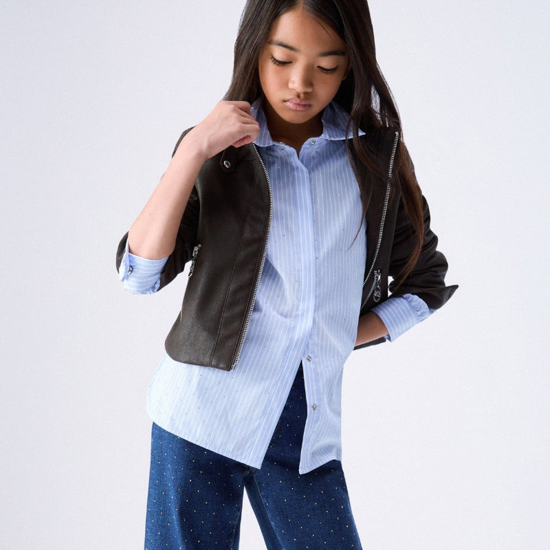 Stripe Stud Shirt - Blue