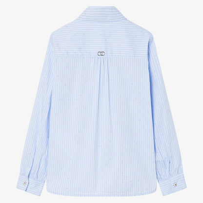 Stripe Stud Shirt - Blue