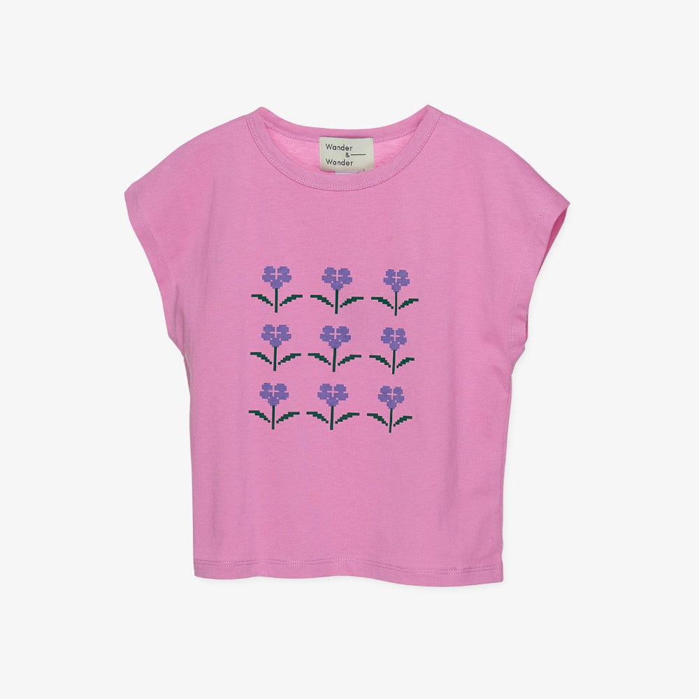 Needlework Floral Top - Orchid