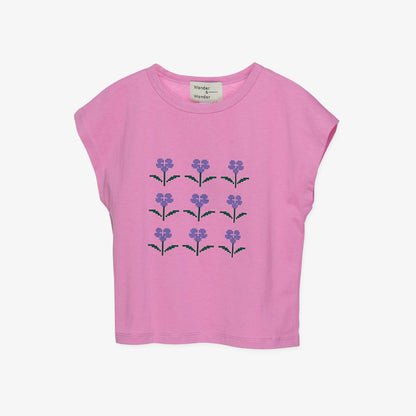 Needlework Floral Top - Orchid