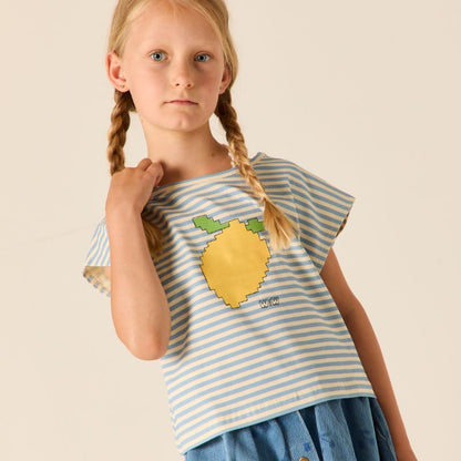 Crop Top - Mist Stripe