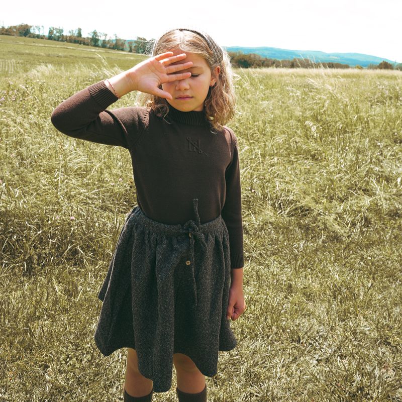 Tweed Skirt - Grey &amp; Brown