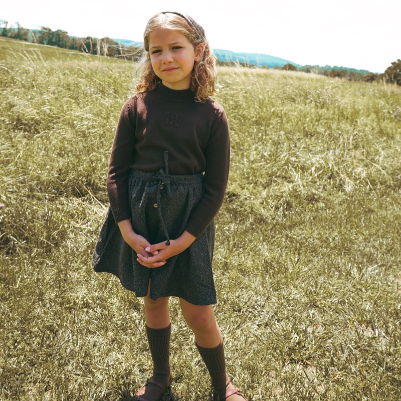 Tweed Skirt - Grey &amp; Brown