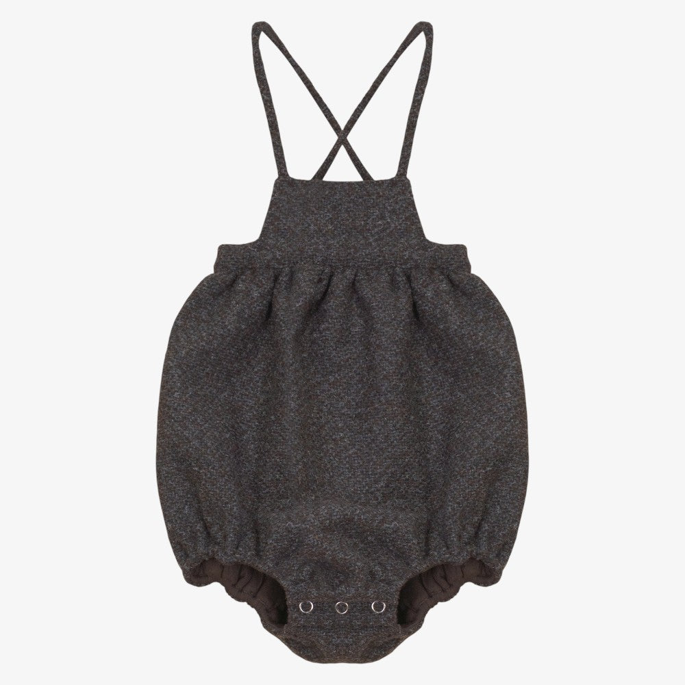 Tweed Romper - Grey &amp; Brown