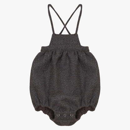 Tweed Romper - Grey &amp; Brown