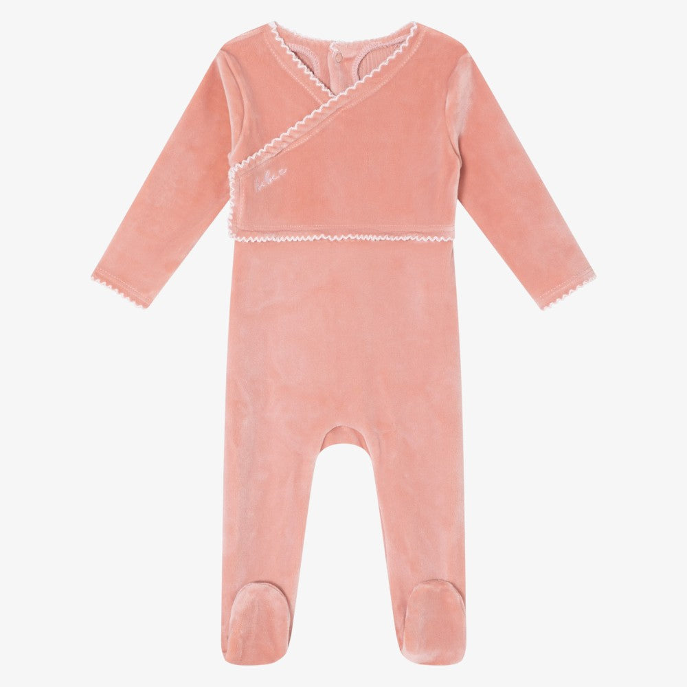 Classic Velour Footie - Pink
