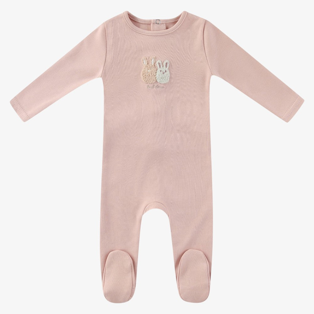 Sherpa Bunny Footie - Pink