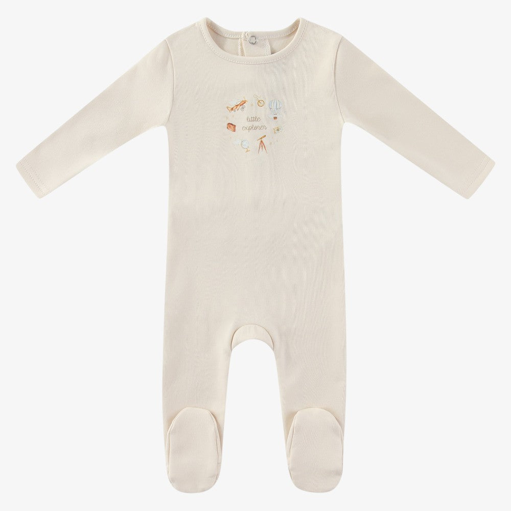 Little Explorer Footie - Ivory