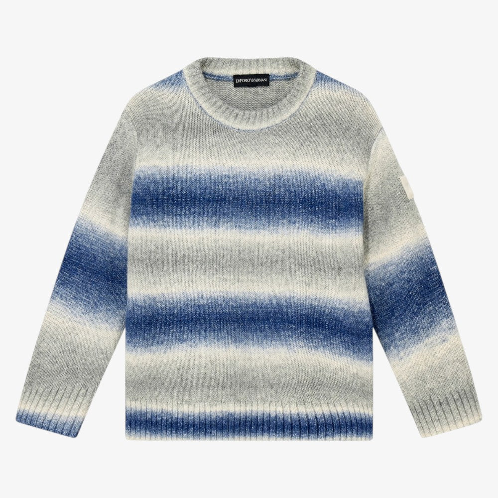 Logo Striped Sweater - Blue