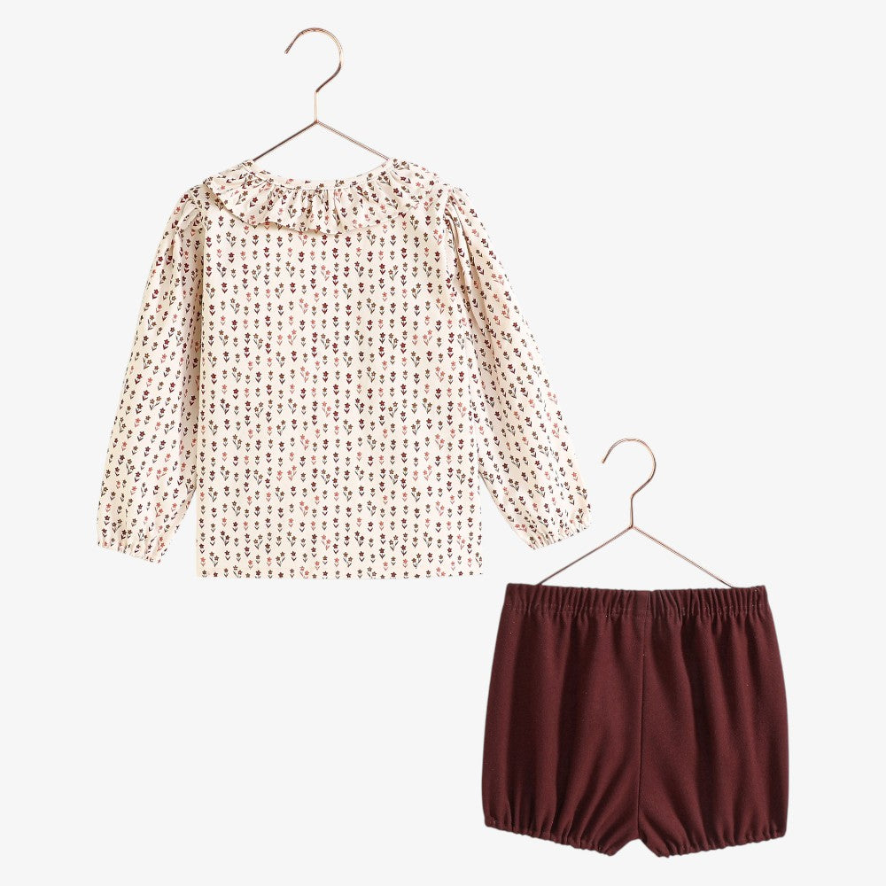 Emerson Shirt And Bloomer - Burgundy