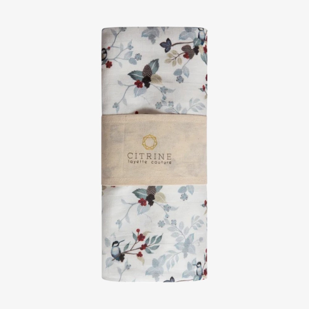 Leaf Swaddle - White