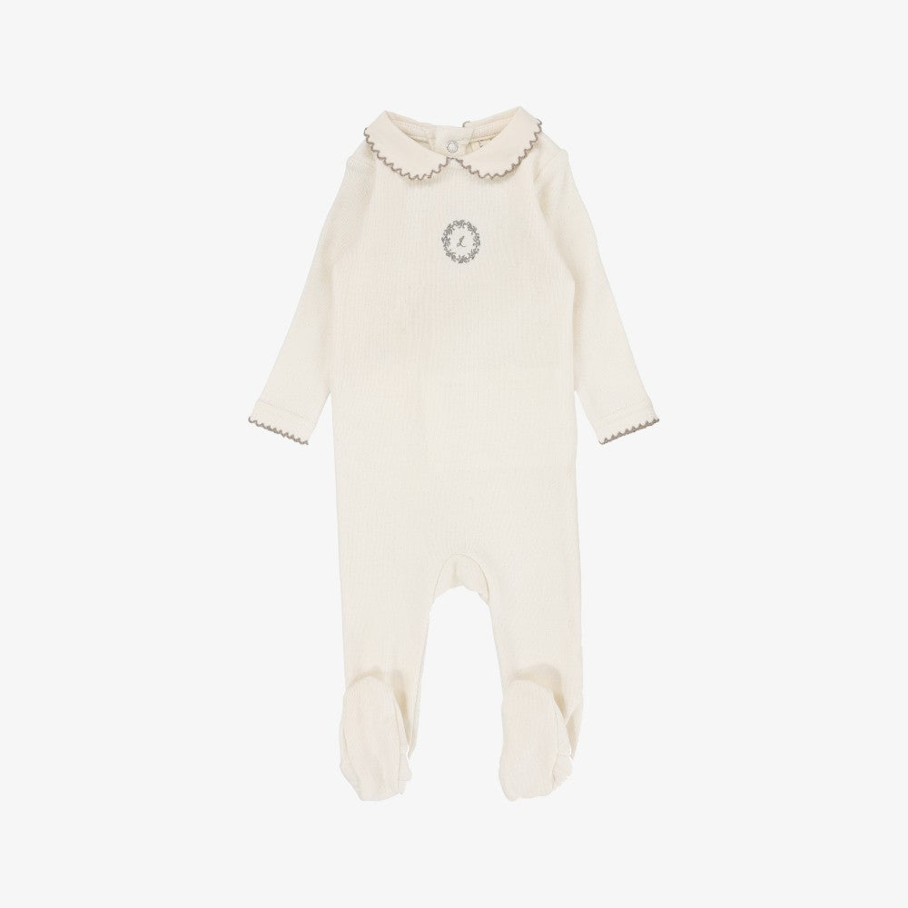 Emblem Embroidered Take Me Home Set - Cream &amp; Oat