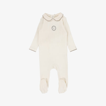 Emblem Embroidered Take Me Home Set - Cream &amp; Oat