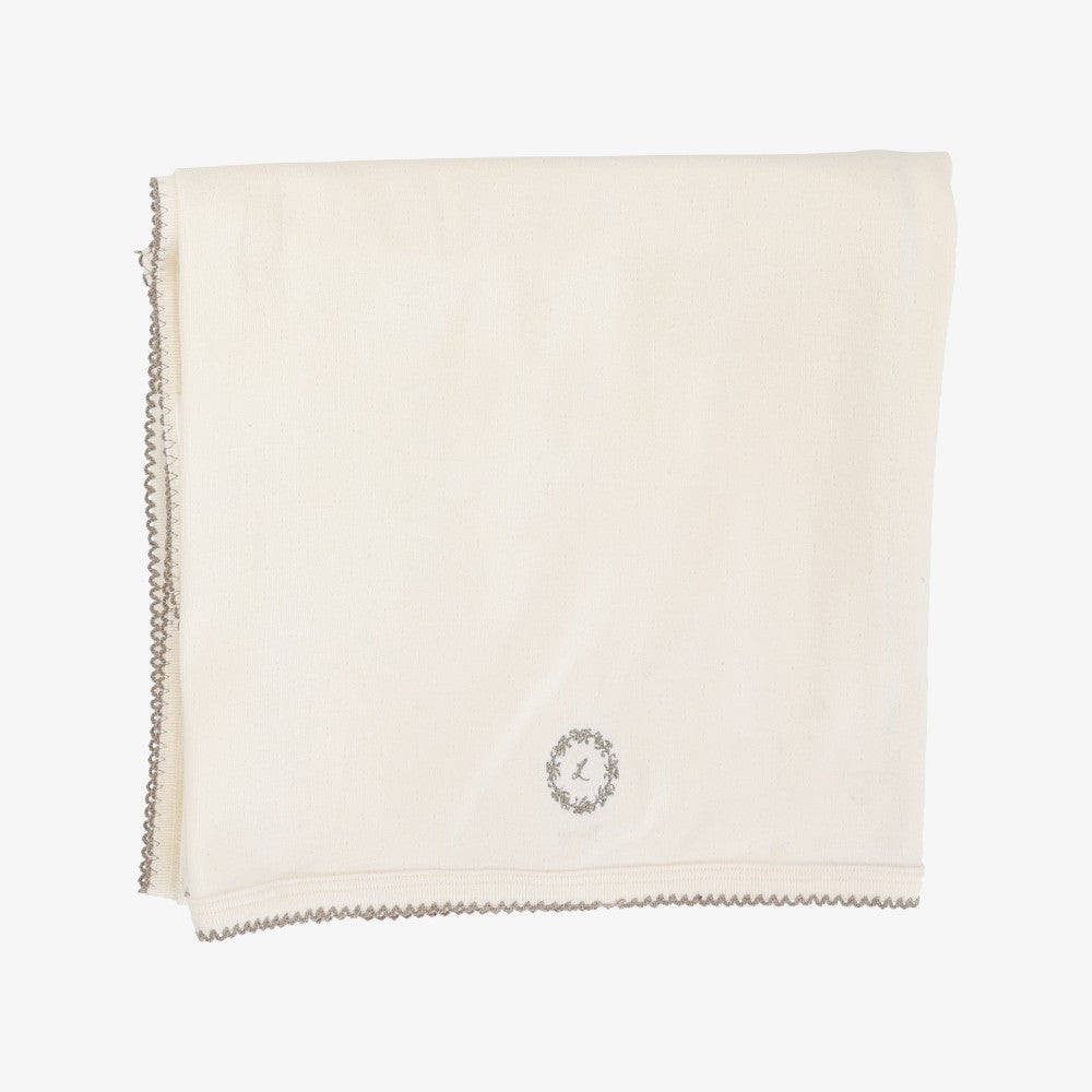 Emblem Embroidered Take Me Home Set - Cream &amp; Oat