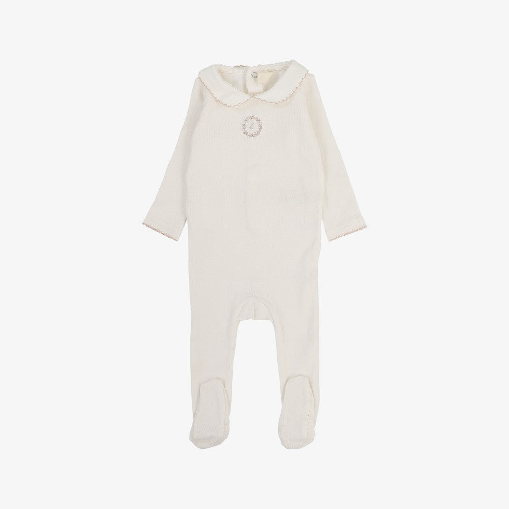 Emblem Embroidered Take Me Home Set - Cream &amp; Pink