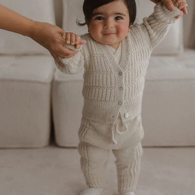 Artemis Cardigan And Pants - Latte &amp; Cloud