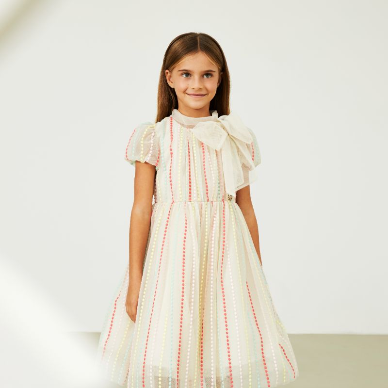 Embroidered Lace Dress - Multi