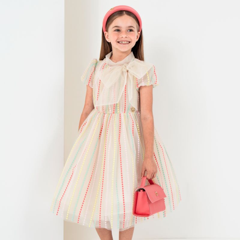 Embroidered Lace Dress - Multi