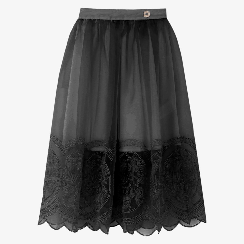 Embroidery Skirt - Black