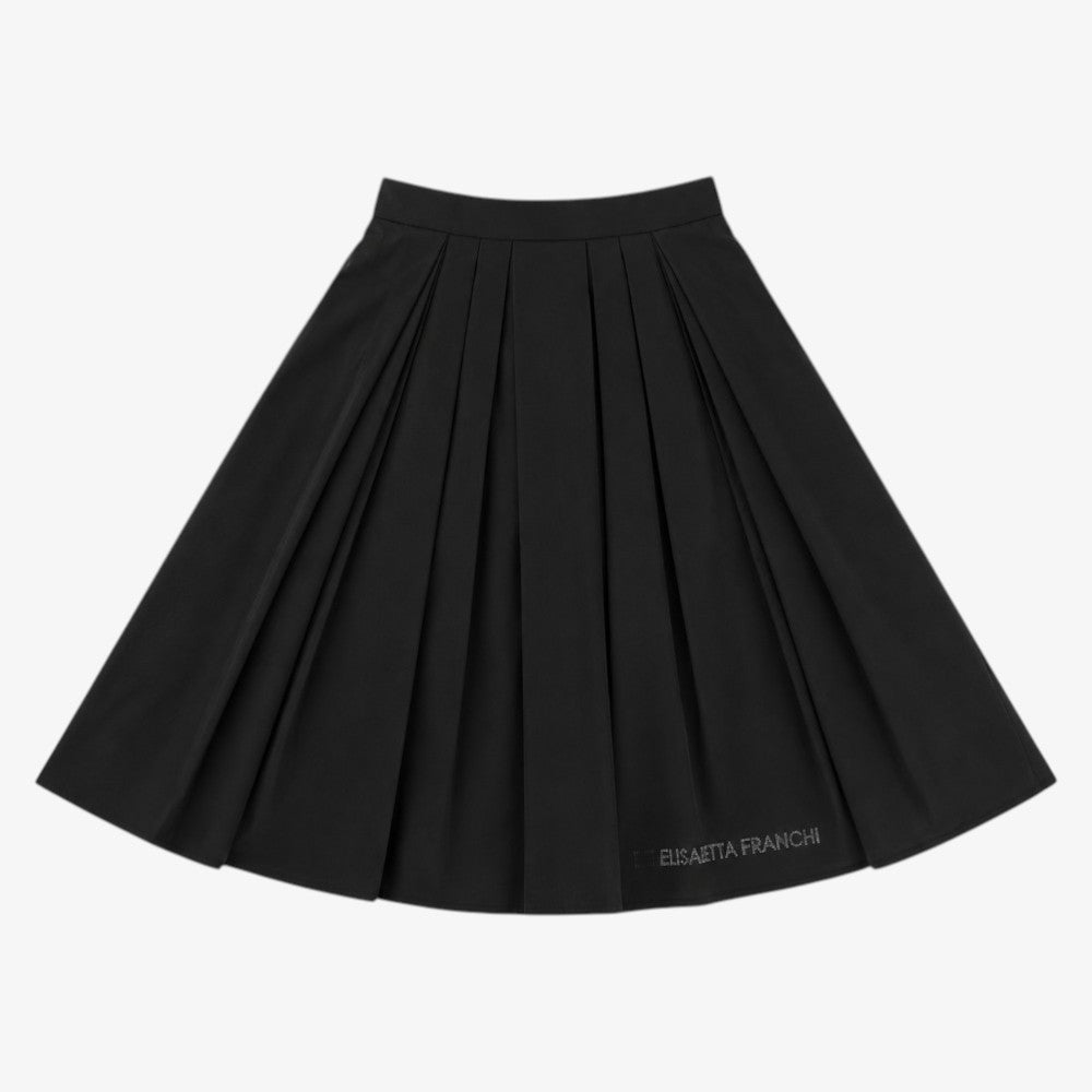 Midi Tafetta Skirt - Black