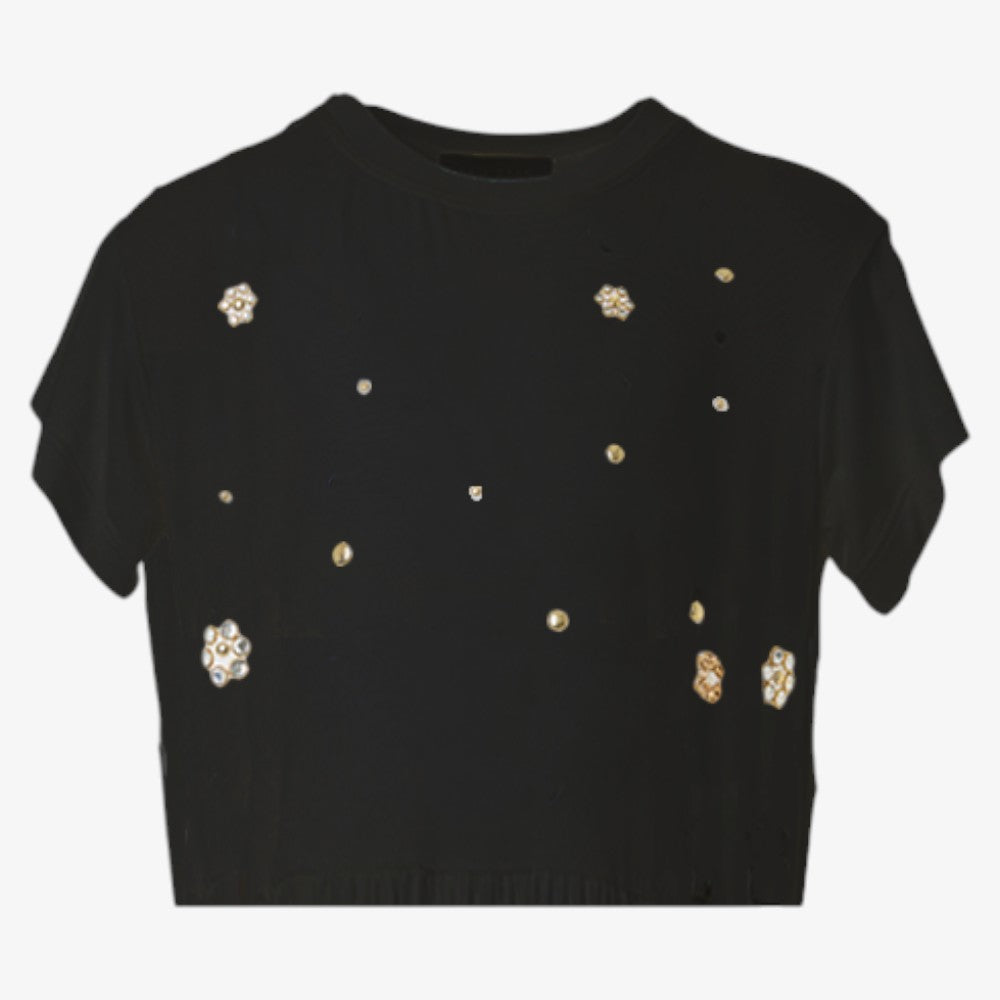 Rhinestone Sweater - Black