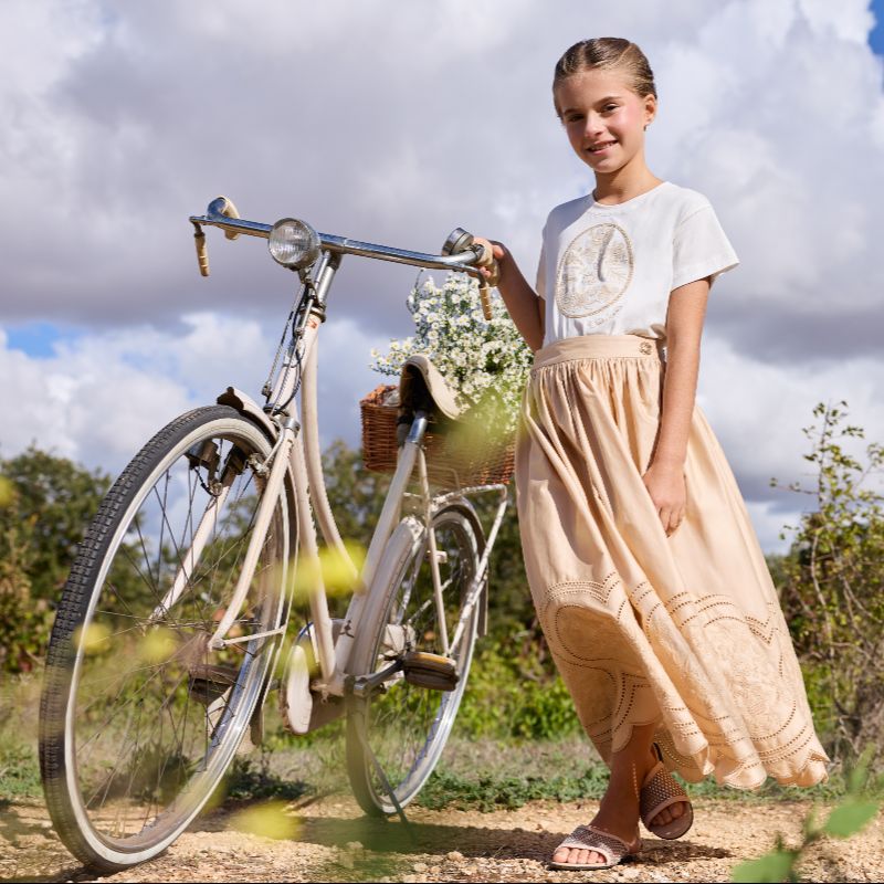 Embroidery T-Shirt - Beige
