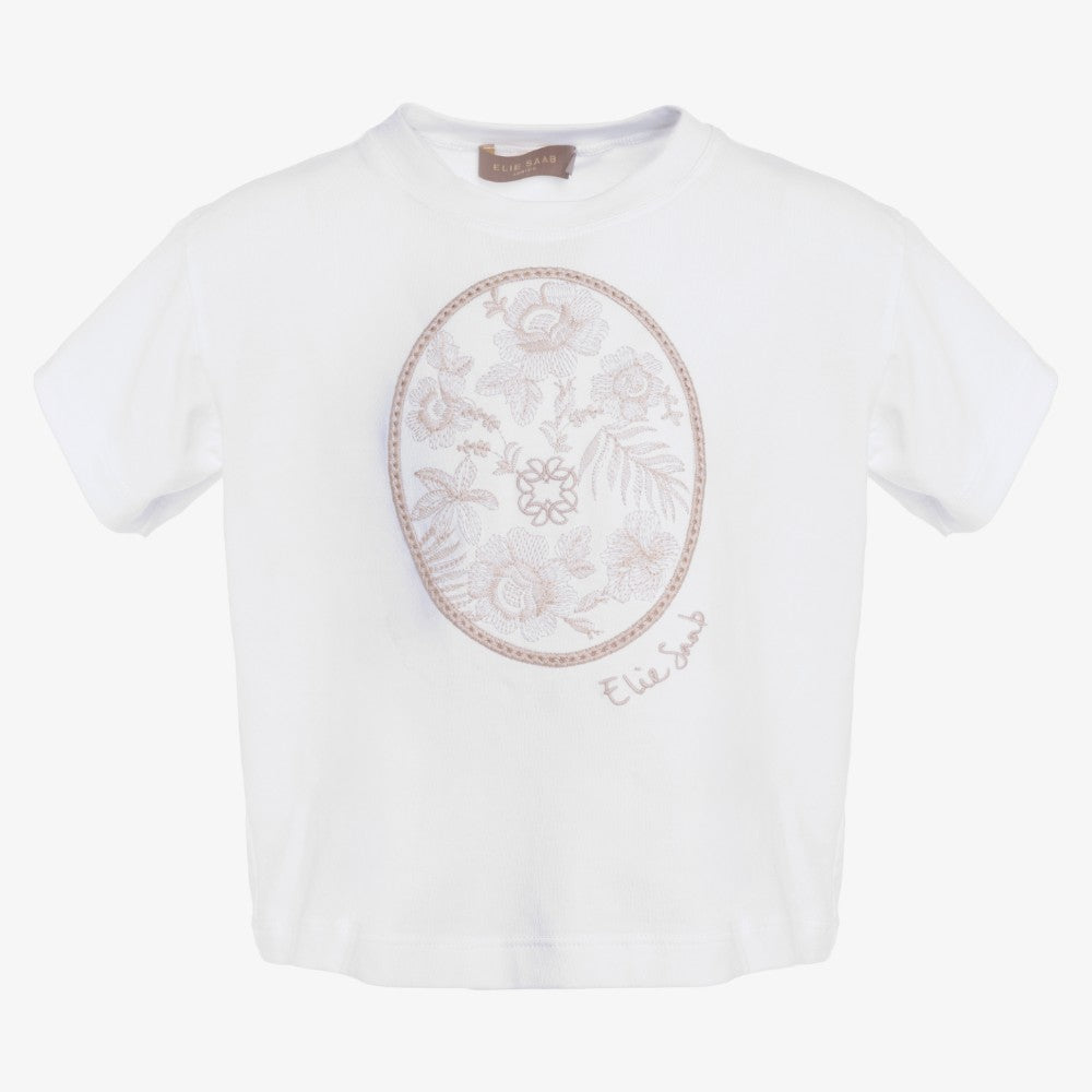 Embroidery T-Shirt - Beige
