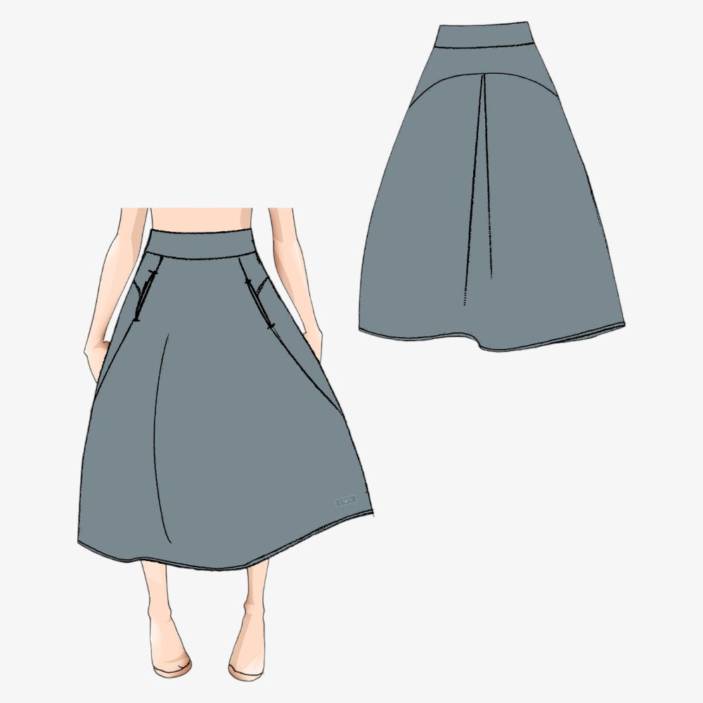 Waisted Skirt - Lead