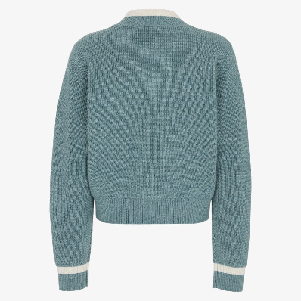 V Neck Sweater - Lead