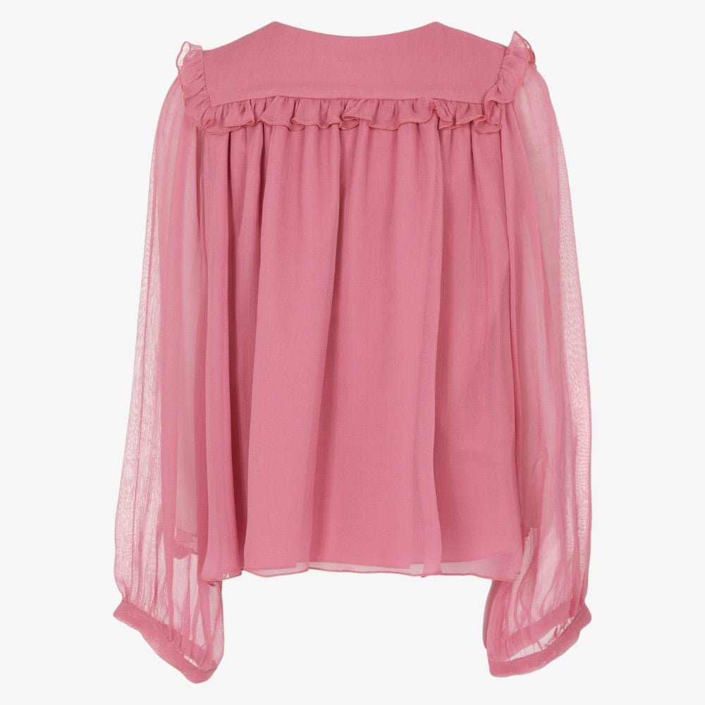 Tulle Blouse - Pink