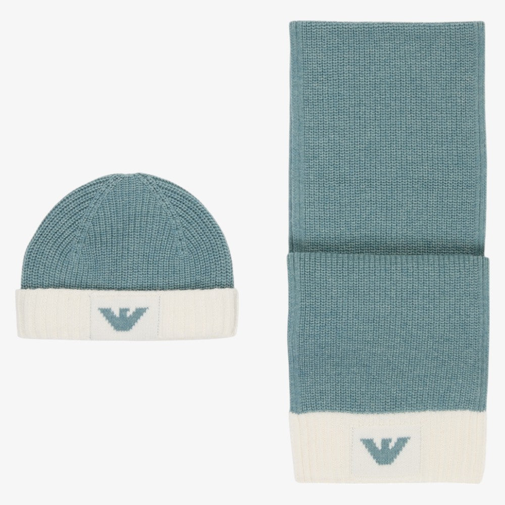 Logo Scarf And Hat Set - Lead