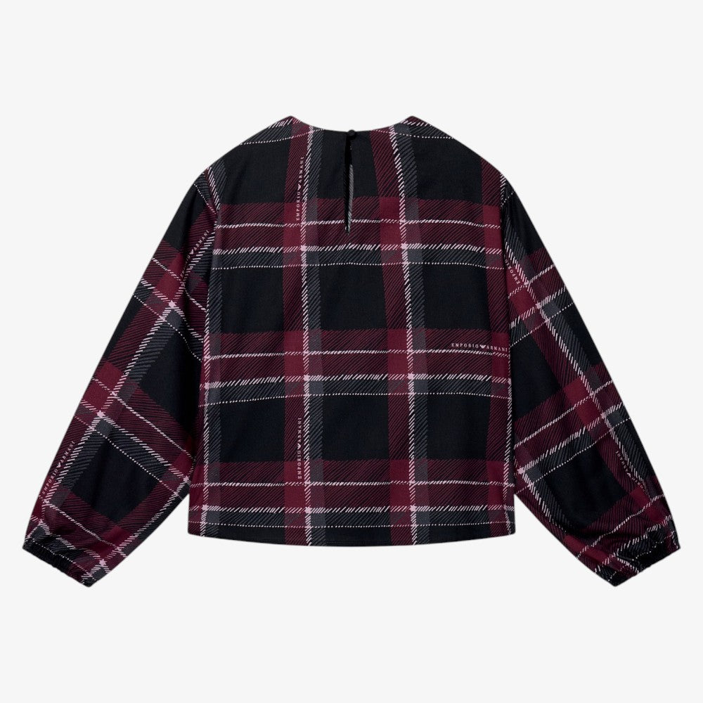Plaid Blouse - Navy