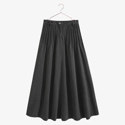 Emerson Pleat Maxi Skirt - Grey