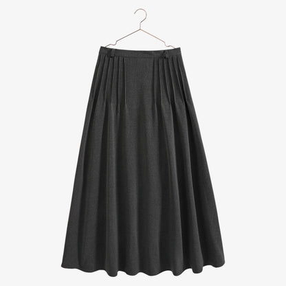 Emerson Pleat Maxi Skirt - Grey