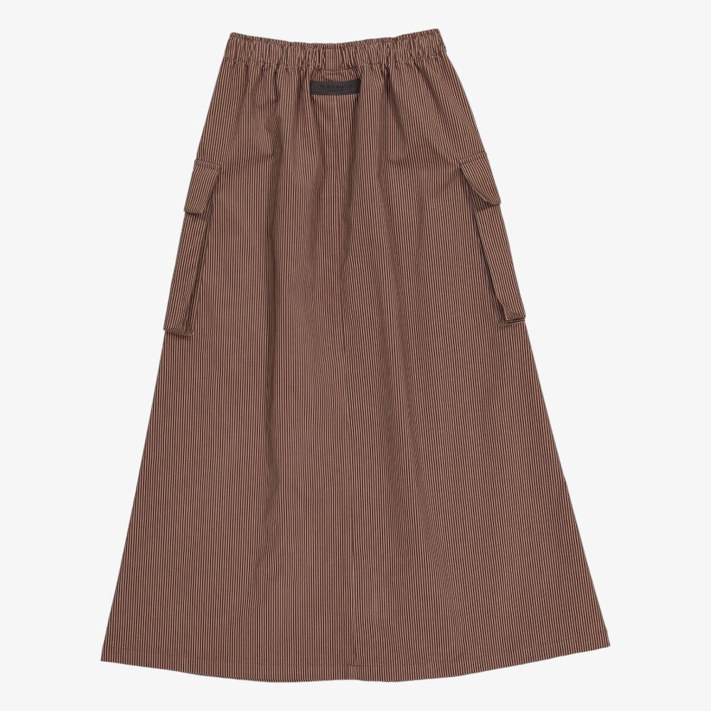 Cord Cargo Maxi Skirt - Umber