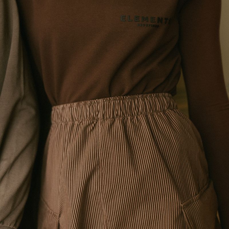 Cord Cargo Maxi Skirt - Umber