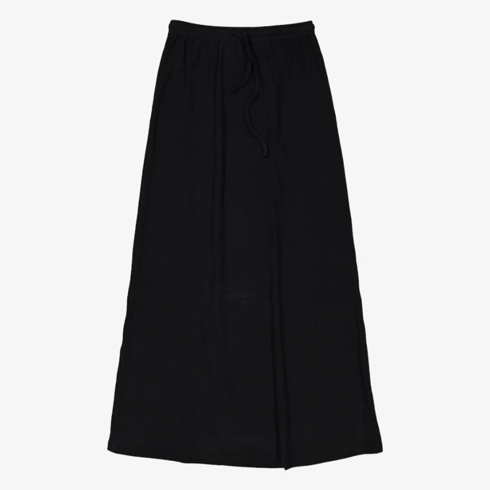 Drawstring Maxi Skirt - Jet Black