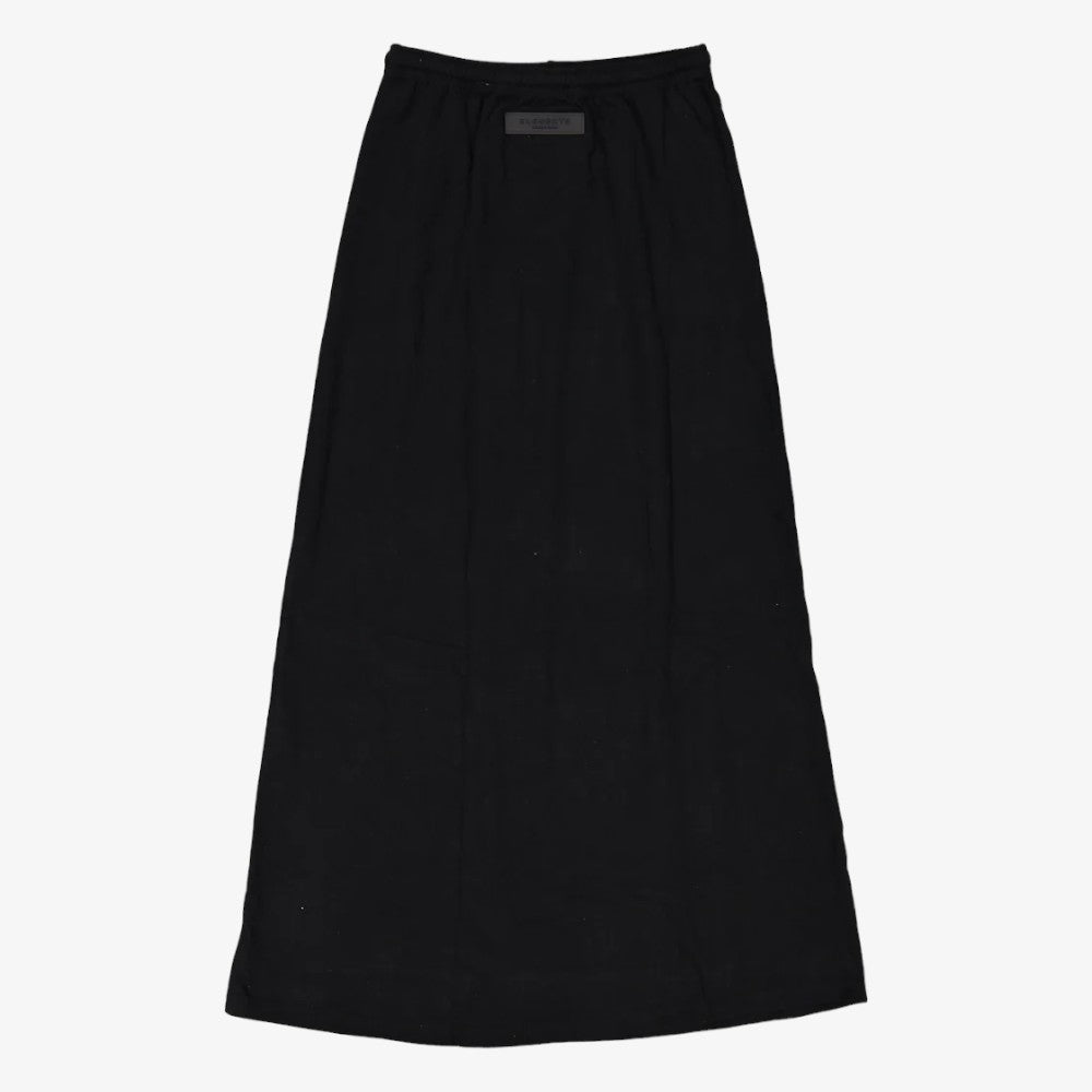 Drawstring Maxi Skirt - Jet Black